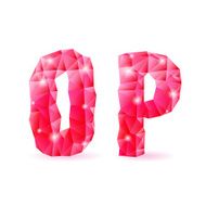 Ruby polygonal font N17