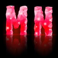 Ruby polygonal font N21