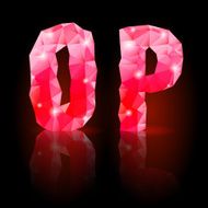 Ruby polygonal font N22