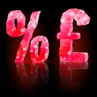 Ruby polygonal font N25
