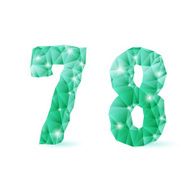 Emerald green polygonal font N4