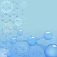 atomic structure molecule model grid over blue background wallpaper vector N2