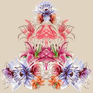 Flowers Roses lilies and camomile N19