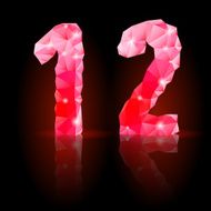 Ruby polygonal font N31