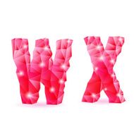 Ruby polygonal font N32