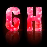 Ruby polygonal font N33