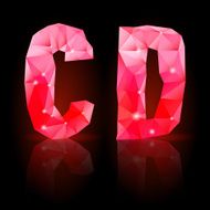 Ruby polygonal font N35