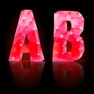Ruby polygonal font N36