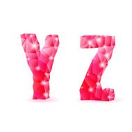 Ruby polygonal font N38
