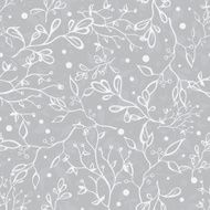 Vector Silver Grey Tree Braches Texture Seamless Pattern