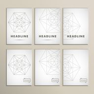 Vector geometric shapes on a white background