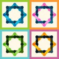 Set color molecule and technology pattern eps