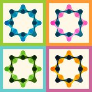 Set color molecule and technology pattern eps N2
