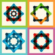 Set color molecule and technology pattern eps N4