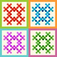 Set color molecule and technology pattern eps N6