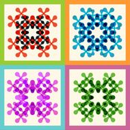 Set color molecule and technology pattern eps N7