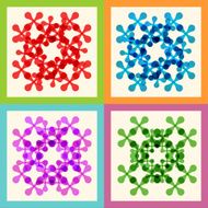 Set color molecule and technology pattern eps N8