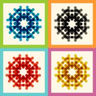 Set color molecule and technology pattern eps N10