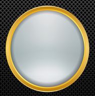 Metal Abstract background gold button and blurred N3