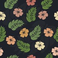 Orchids floral seamless pattern