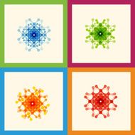 Set color molecule creative design pattern eps