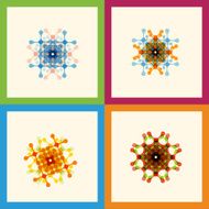 Set color molecule creative design pattern eps N2