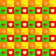 Collection Seamless pattern of fruits N5