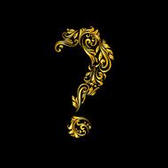 Decorated question mark