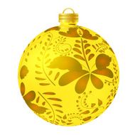 Christmas ball on white background Vector illustration