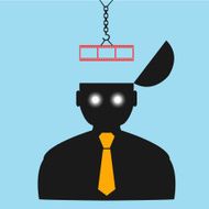 Abstract flat icon man watching movies eps N3