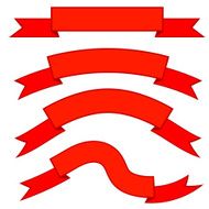 Set of ribbons headers isolates Vector illustration N2