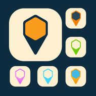 Set of colored icons to indicate the empty space N5