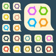 Set of colored icons to indicate the empty space N6