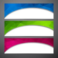 Set of colorful paper banners N2