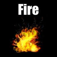 Fire on a black background vector illustration