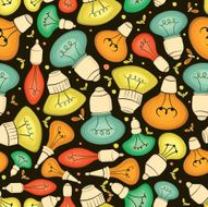 Light bulb seamless pattern