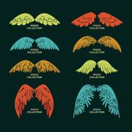 Wing set stylized wings N2