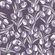 graceful tulip seamless pattern