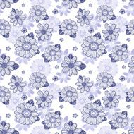 seamless background with daisy flowers N4