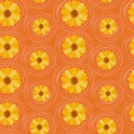 daisies flowers seamless floral pattern
