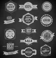 Retro vector label