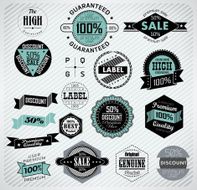 Retro vector label N4