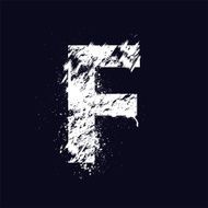 Grunge letter F