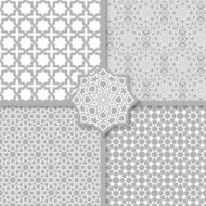 Seamless Islamic patterns set N3
