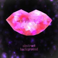 Abstract polygonal lips