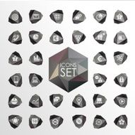 Vector polygonal modern icons N3