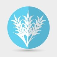 Ears of Wheat Barley or Rye vector visual graphic icons N4