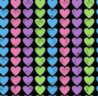 Multicolor hearts background