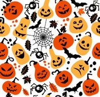 Seamless pattern of pumpkins N3
