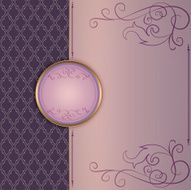 Vintage invitation card template N3